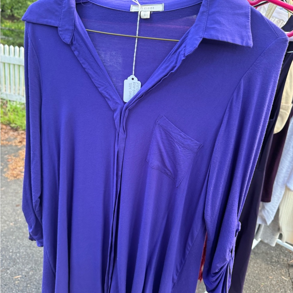 Pleione Supersoft Purple Knit Blouse
